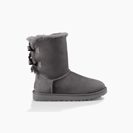 UGG Bailey Bow II Grey Boots for Women (BSGY79851)